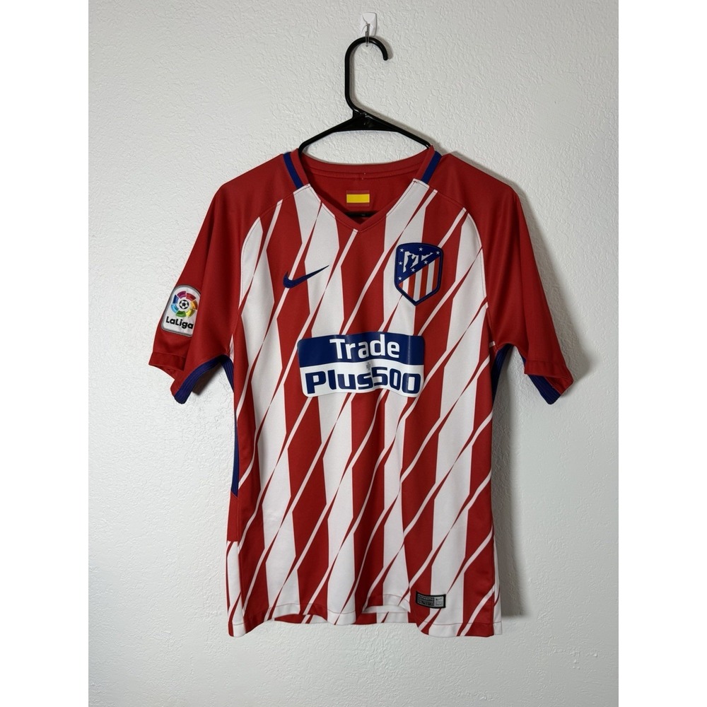ATLETICO MADRID SPAIN HOME FOOTBALL SHIRT 2017 2018 SOCCER JERSEY NIKE MENS M